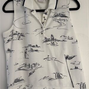 Women's White Graphic Print Top